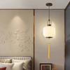 Modern Asian-Inspired Striped Glass Pendant Light for Restaurants and Bars