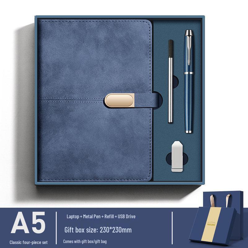 2026 A5 Customizable Business Diary: Elegant Leather Cover & Logo