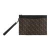 Hitch Horse And Carriage Leather And Coated Canvas Medium Clutch Men Clutch Dark-Brown 4903-A7U