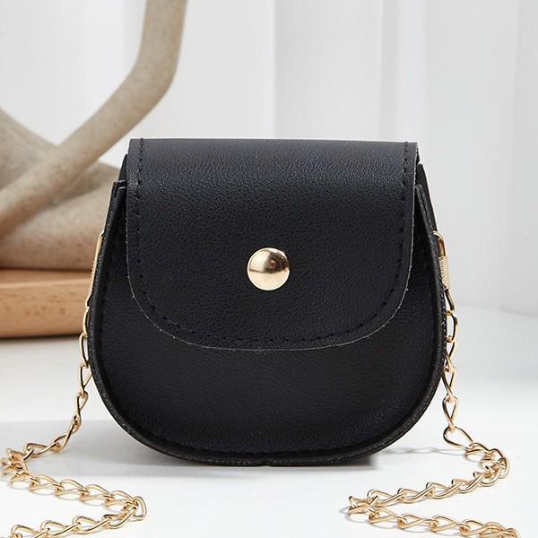 2025 Damen Mini Halbmond Crossbody Tasche mit Lippenstift-Kette