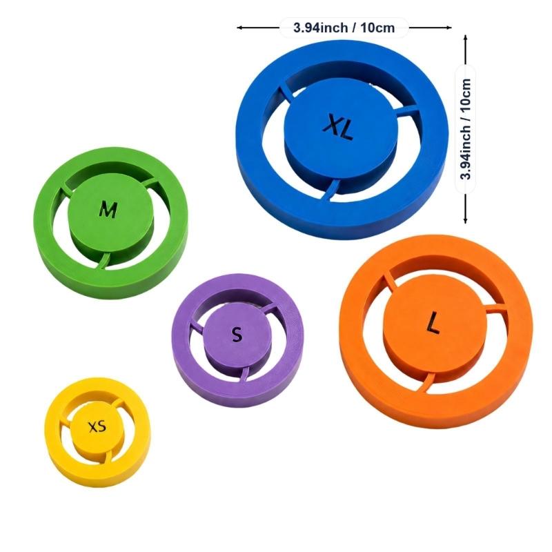 Clay Foot Rings Positioning Tool, 5-Piece Plastic Set for Shaping More Consistent Bases on Cups, Bowls, Plates, and Planter Before Drying