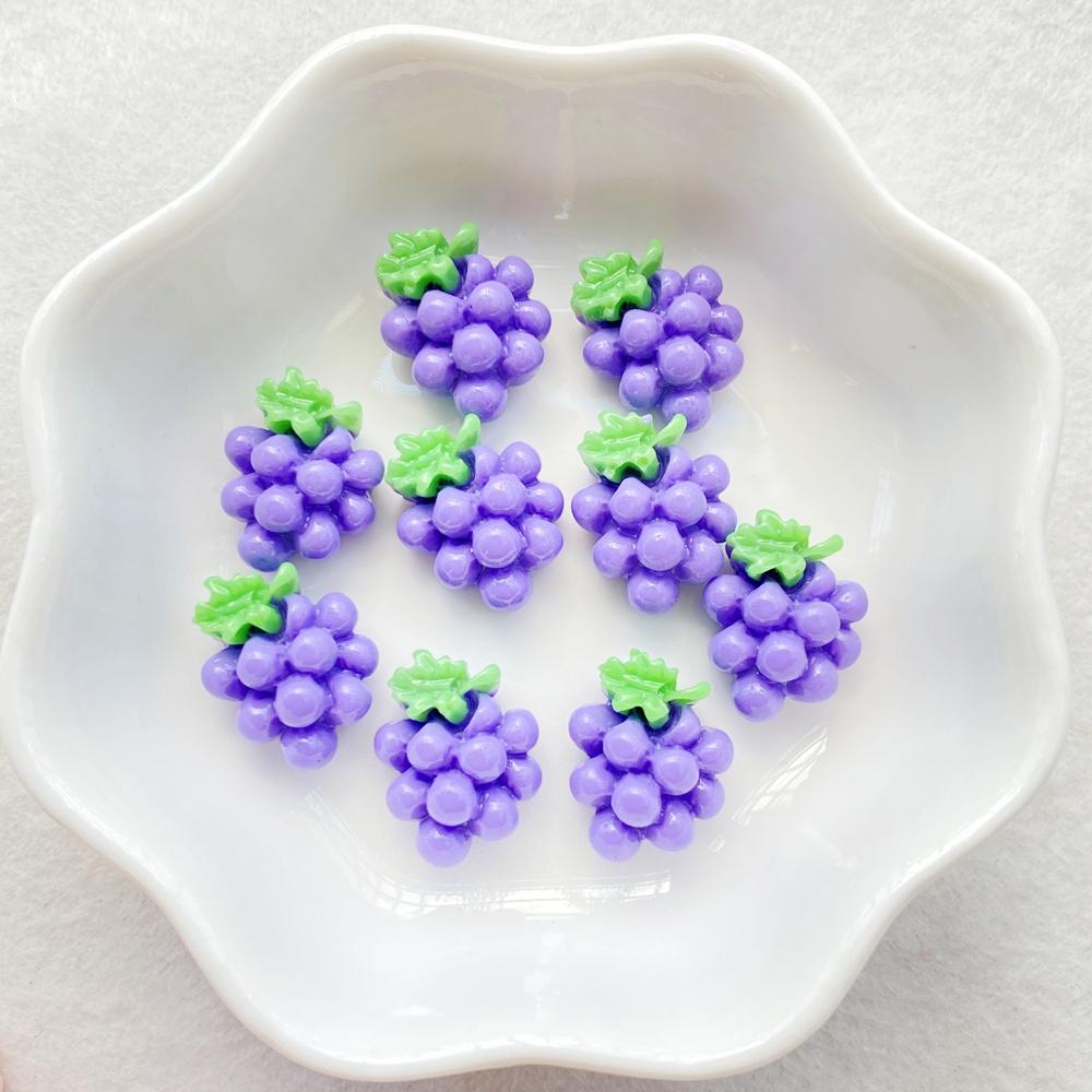 20PCS Vibrant Resin Cute fruit grapes With for Scrapbooking, Wedding Decor & DIY Jewelry Making Accessories
