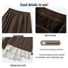 Women's Patchwork Lace Trim High-Waisted Wide-Leg Pants: Versatile, Slimming, Plus Velvet for Autumn/Winter 2025.