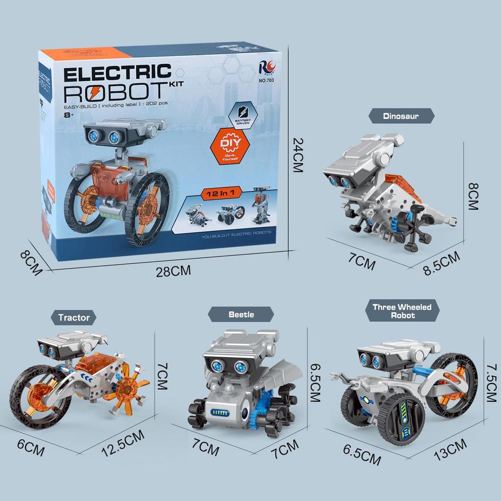 12-in-1 DIY Educational Solar Robot Building Blocks for Kids