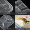 Disposable 4-Compartment Meal Prep Containers with Lids