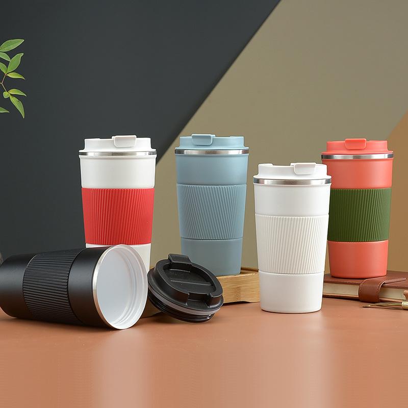 Car Coffee Cup, 304 Stainless Steel Material, High Value Portable Thermal Insulation Water , Non-Slip Design Travel Thermos Bottle