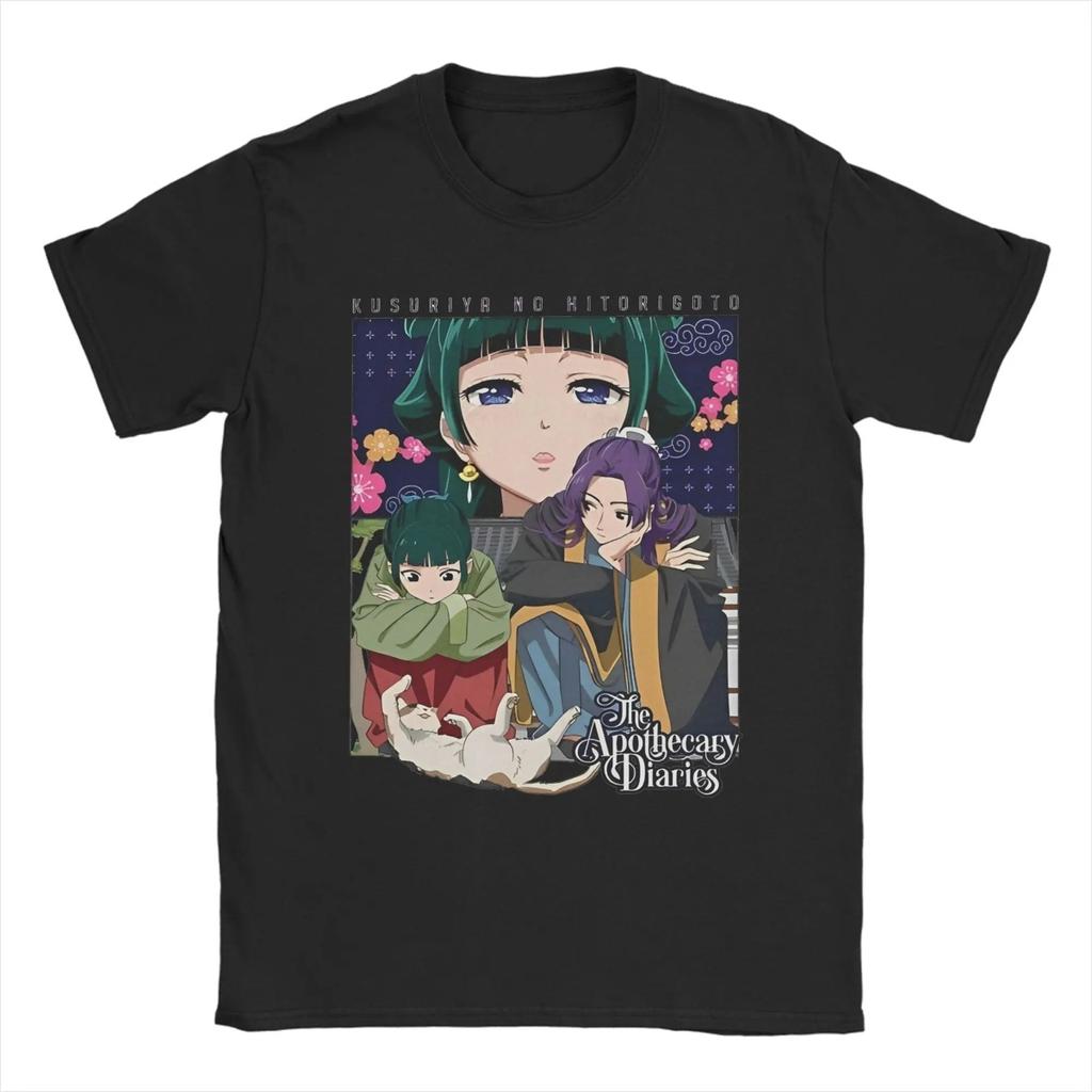 Maomao The Apothecary Diaries T-shirts Män Manga Anime Vintage 100% Bomull T-shirt O-hals Kortärmad T-shirt Tryckt merchandise