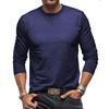 Men's Round Neck T-shirt, Cotton Base Shirt, Long Sleeved Top