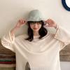Fashion Fisherman's Hat Female Spring and Summer Pleated Elastic Show Face Small Sun Hat Female Summer Small Brim Color Combination Leisure Basin Hat