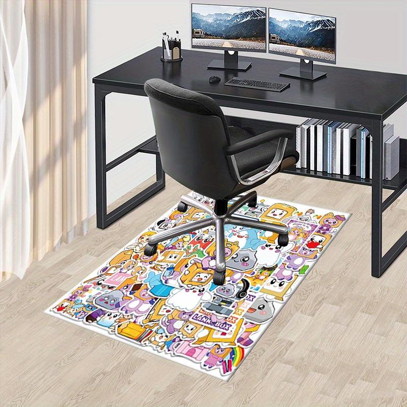 1pc Cute Characters,Kawaii Style,LankyBox Office Carpet Soft Polyester Entrance Carpet Washable Non