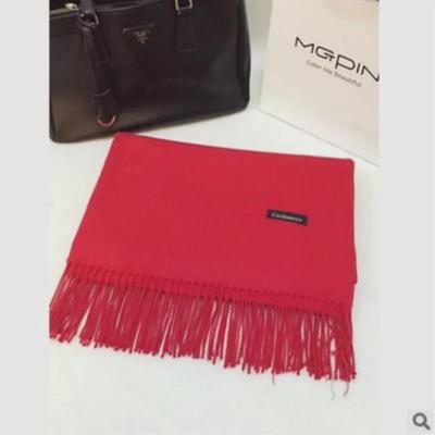 Unisex Schal mit Quasten im koreanischen Stil, einfarbig - Imitation Kaschmir für Herbst/Winter