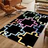 Colorful Puzzle Pattern Background Non-Slip Home Carpet Design for Office Decor Living Room Bedroom Gift