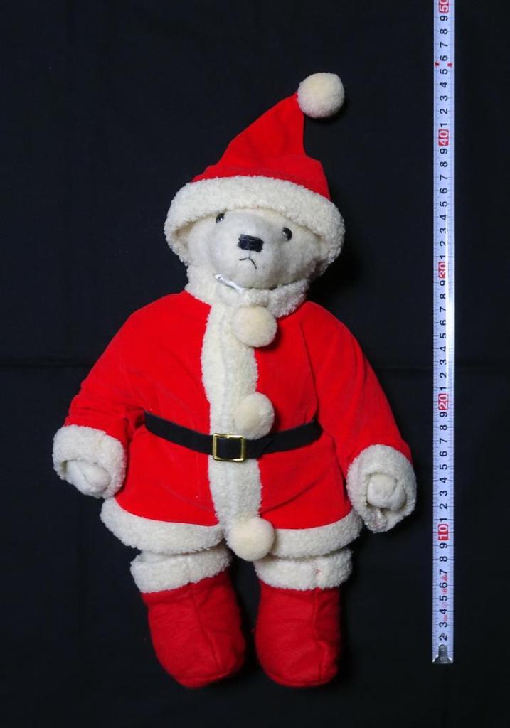 [USED] Teddy Bear Santa Claus Handmade