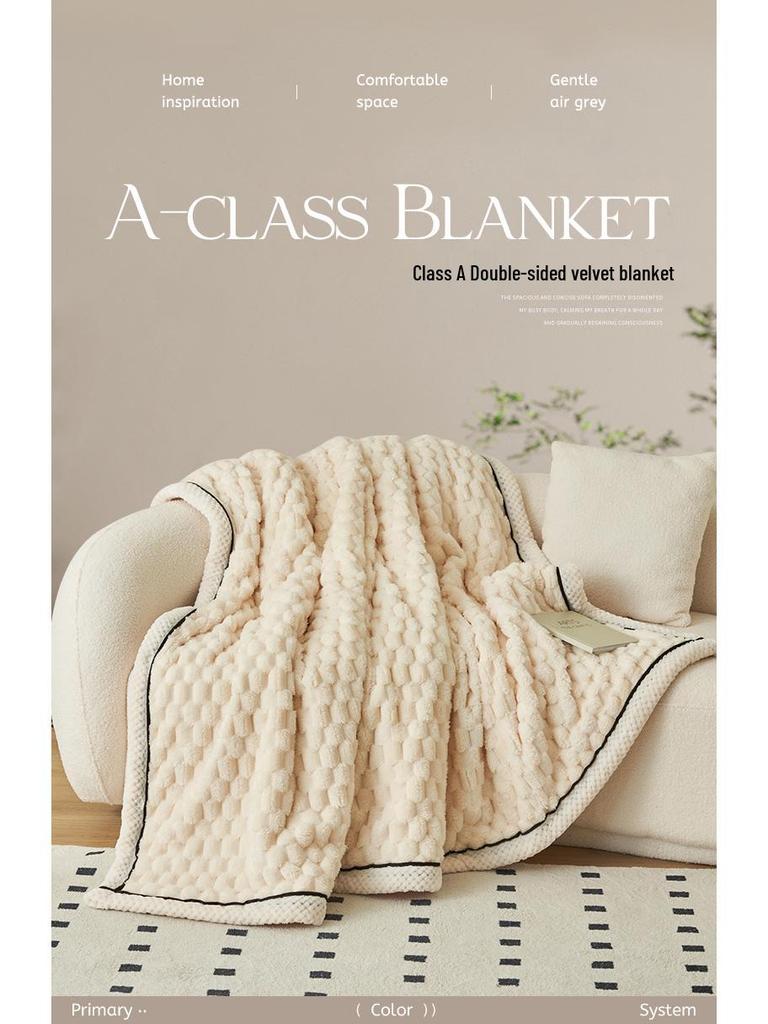 Doppellagige verdickte Winter Schildkröten Samt Korallenfleece Decke