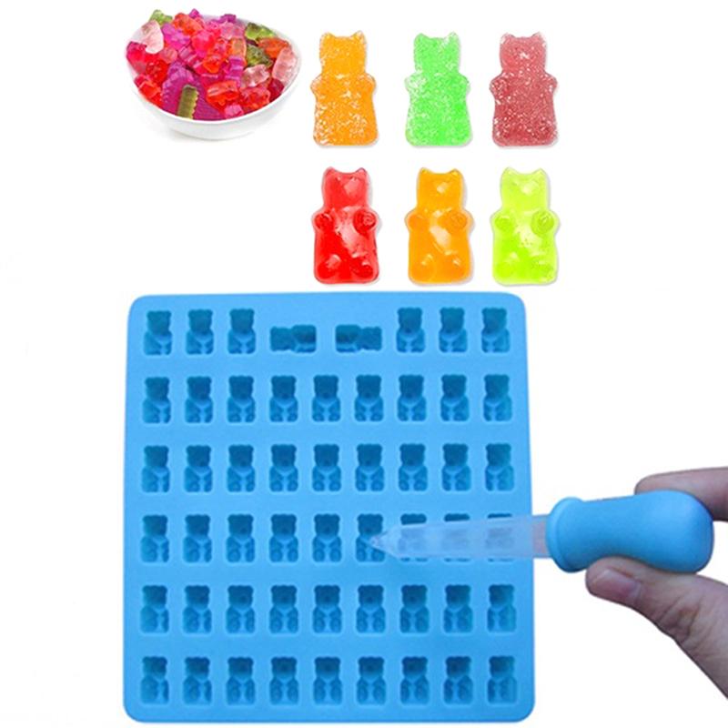 53Cell Jelly Mold Cavity Silicone Gummy Bear Chocolate Mold Candy Maker Ice Tray