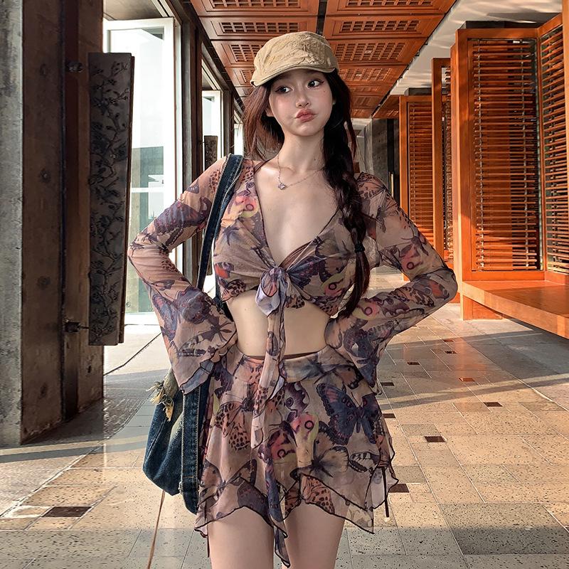 

2025 Чистое Желание Рюши Контроль Живота Похудение Купальник Бикини для Женщин XL