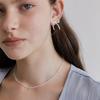(92.5 Silver) Crystal Mirror Ball Necklace Nz2412 Silver