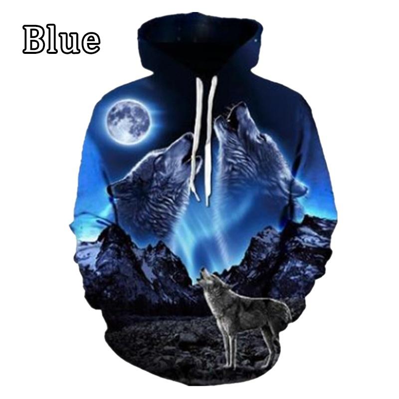 Cooler modischer Wolf 3D-bedruckter Hoodie, Neuheit, Harajuku, Tier, Streetwear, lustiges Sweatshirt, Unisex, lässiger Pullover