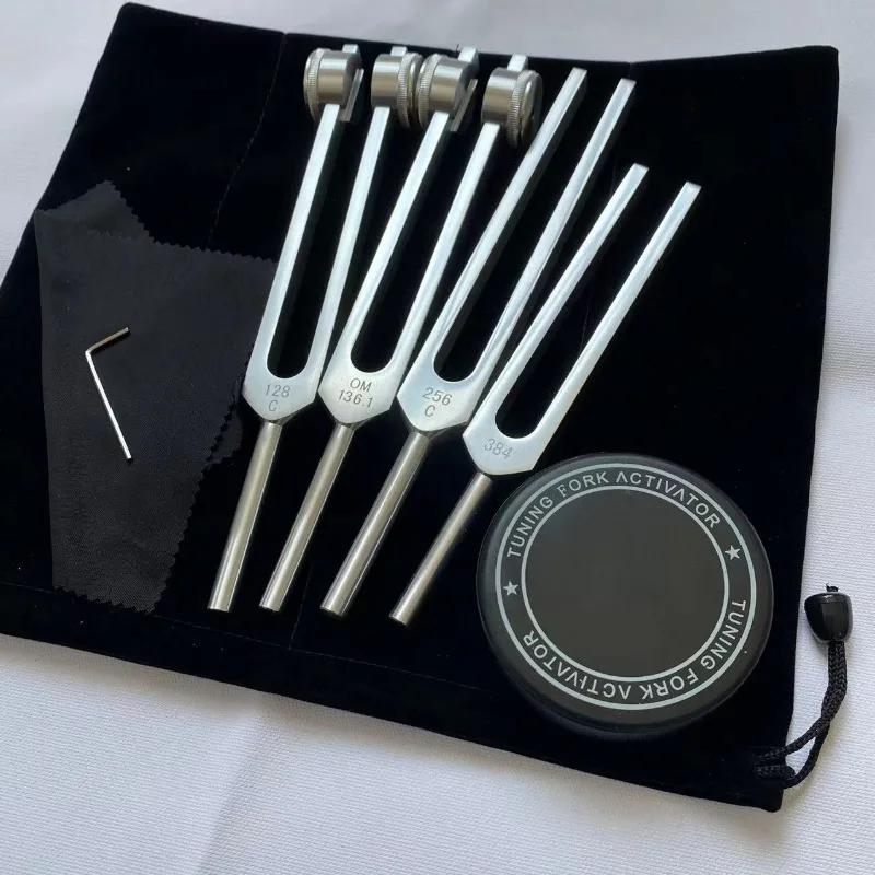 136.1 128 256 512 528 384Hz Aluminium Alloy Tuning Forks Healing Medical Tuning Fork Instrument Percussion Chakras Therapy Yoga Meditation Accessory