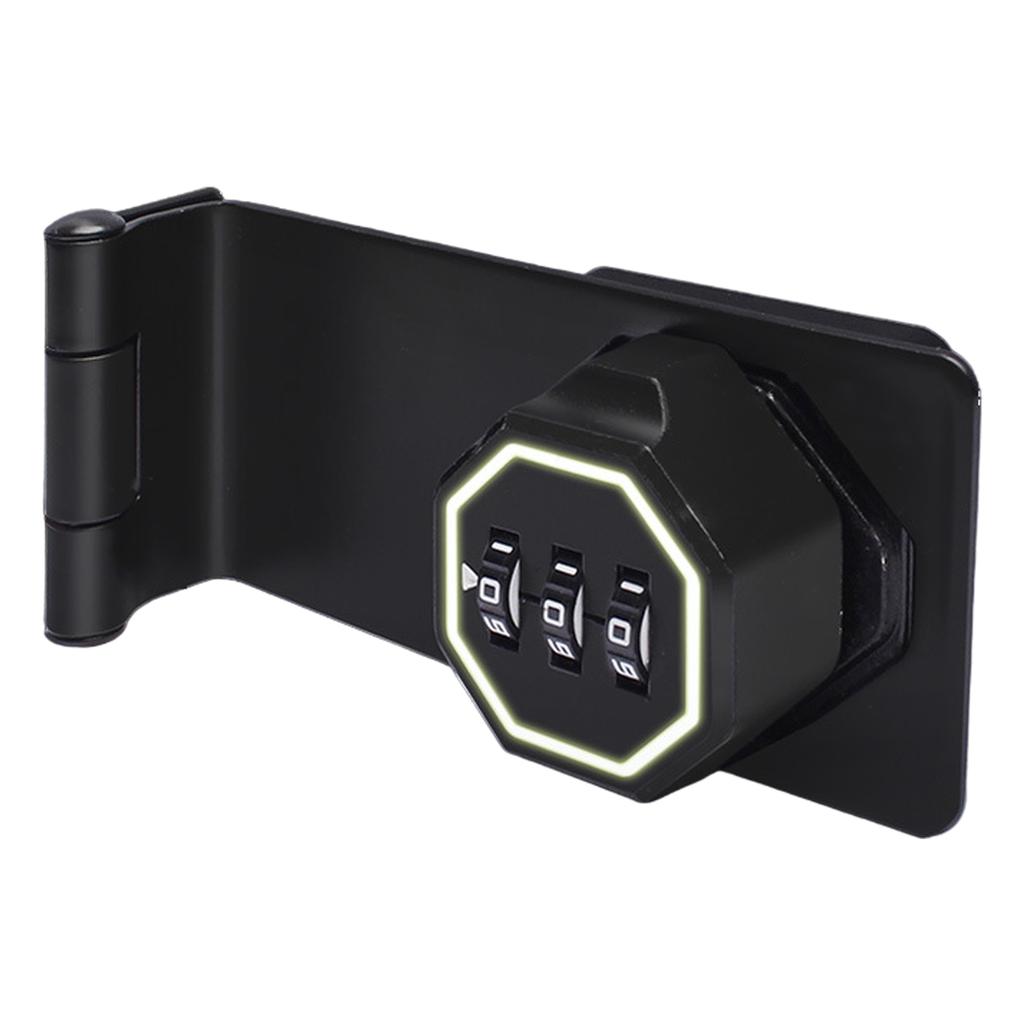 Cabinet Keyless Lock 3-Digit Combination Lock Cabinet Password Hasp Lock for Small Door Cabinets Barn Door Bathroom