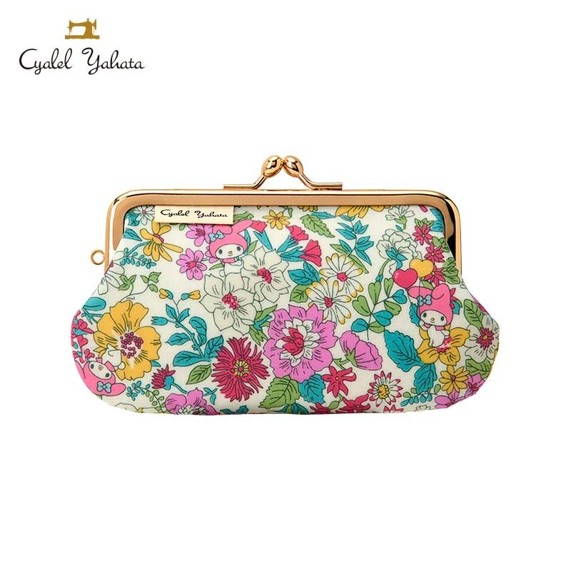 Sanrio My Melody Liberty Fabrics Mini Clasp Pouch Pink (Flower) NEW