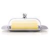 Stainless Steels Butter Container With Transparent Lid For Kitchen Storage Cheese Dish Home Accessories