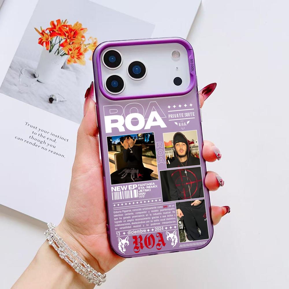 

Rapper R-Roa Phone Case For iPhone 17 16 15 14 13 12 11 Pro Max Air Matte Laser Aurora Shockproof Funda iPhone17
