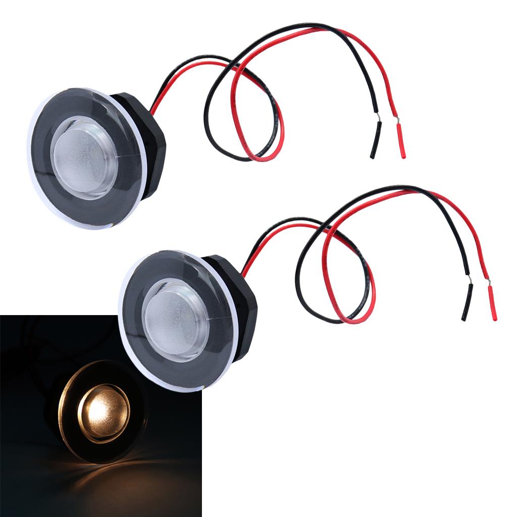 2pcs Waterproof Marine Boat LED Deck Step Stair Decor Lights 12V