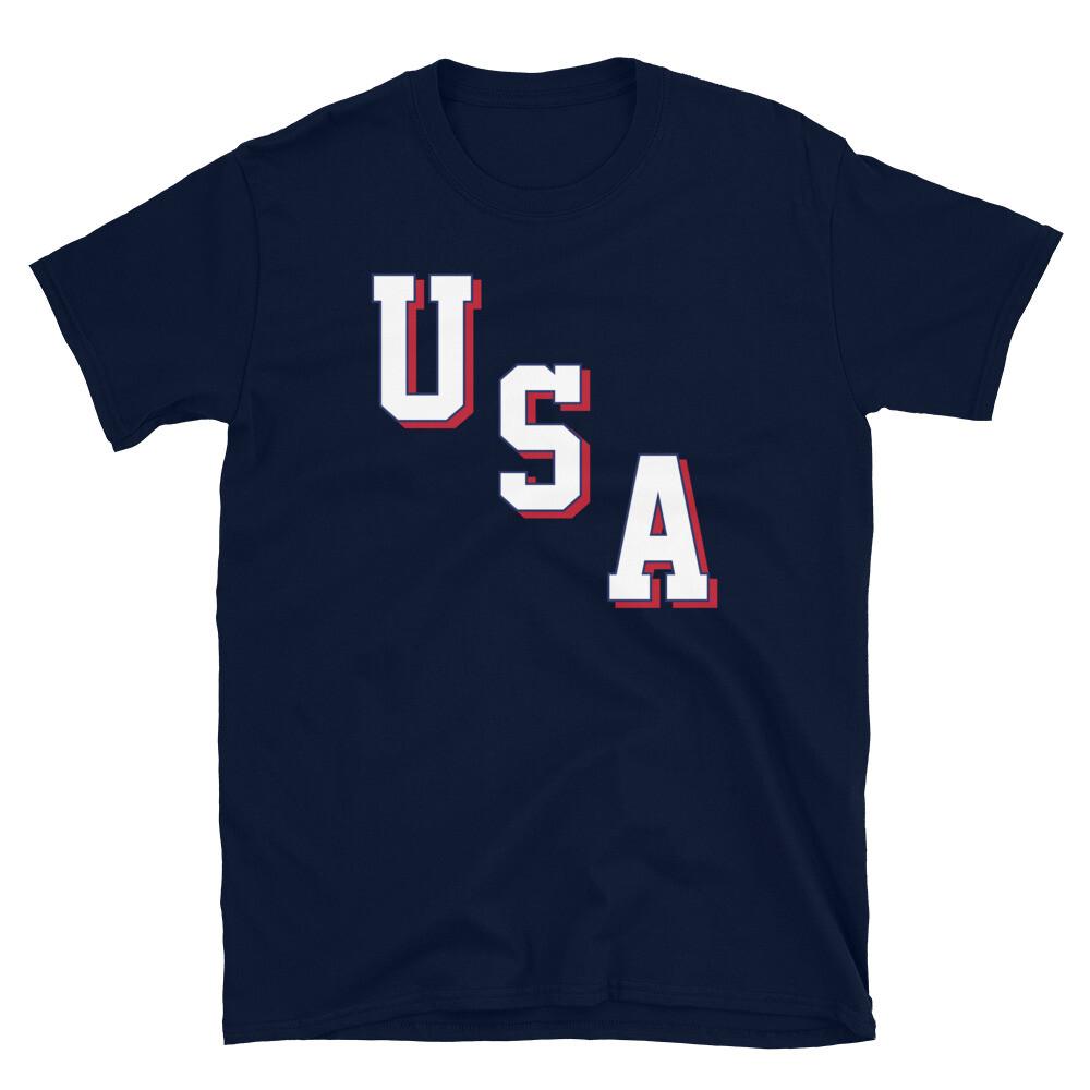 Четвертое июля США Соединенные Штаты Америки Футболка унисекс с коротким рукавом XL