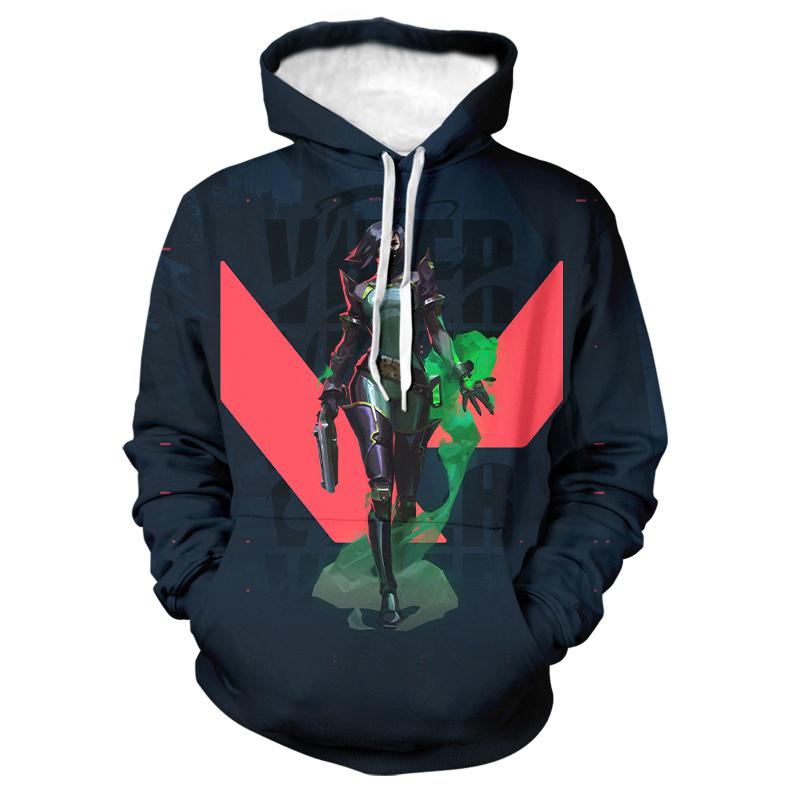 Unisex Anime Graphic Print Pullover Hoodie Men Women Casual Street Sweatshirt