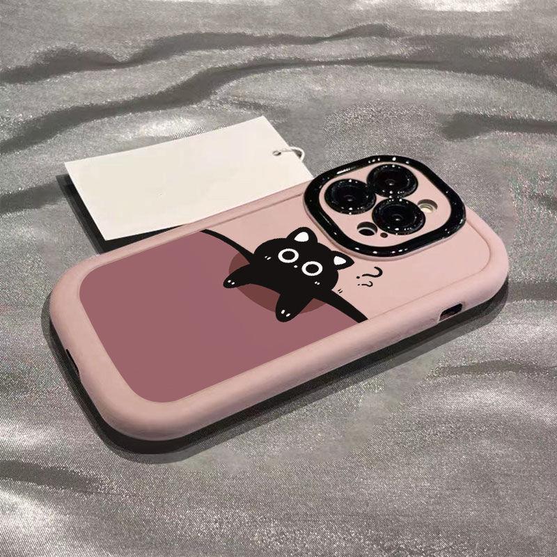 Question Mark Cat Is Suitable for Apple 11promax Mobile Phone Case iPhone11Plus Cute Cartoon Puff Case.
