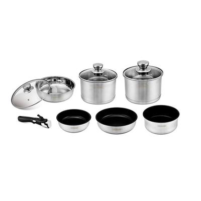 Tfi Flex10 Ix Non-Stick Stainless Steel Cookware Set 10 Pcs