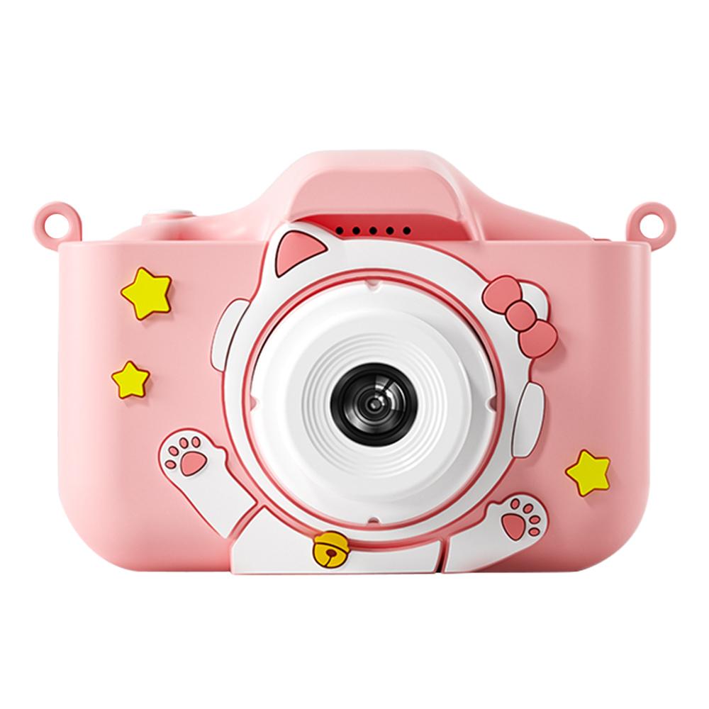 

Y20 Cartoon Space Cat 2.0 Inch Screen Camera Rechargeable Kids Camera Toy with Music and Game Space Cat/Pink