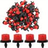 100pcs 360 Degree Drip Irrigation Emitters, 1/4 Inch Emitter Dripper for Dripping Irrigation System