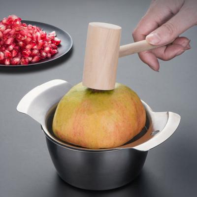 Granatæble skræl og udkerner med skål Holdbar Granatæble udkerner Værktøj til nem fjernelse Skridsikker bund Køkken gadget til