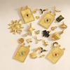 3PCS/LOT CARLIDANA Vintage Luxury Stainless Steel Natural Stone Star Eye Sunflower Pendants Charms for DIY Jewelry