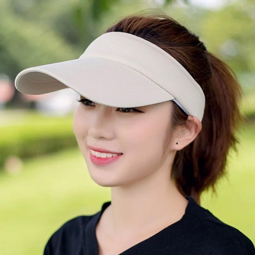 Outdoor Summer Sport Cap Sun Hat Unisex Beach Golf Tennis Hat Wide Brim Sun Visor Hat Empty Hat