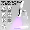 Portable Handheld UV Light for Gel Nails, Mini Nail Lamp with Stand and Timer, Cordless Rechargeable Nail Dryer for Fast Curing