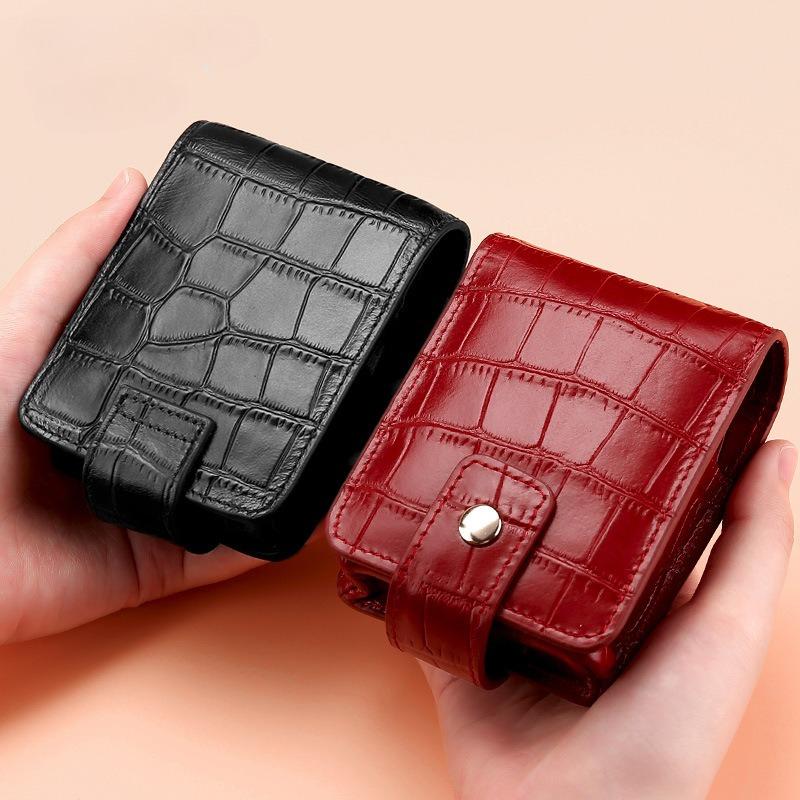 Custodia Portatile da Viaggio per Rossetto da Donna con Fantasia Coccodrillo Porta Balsamo Labbra Borsa per Trucco con Specchio Organizer per Cosmetici
