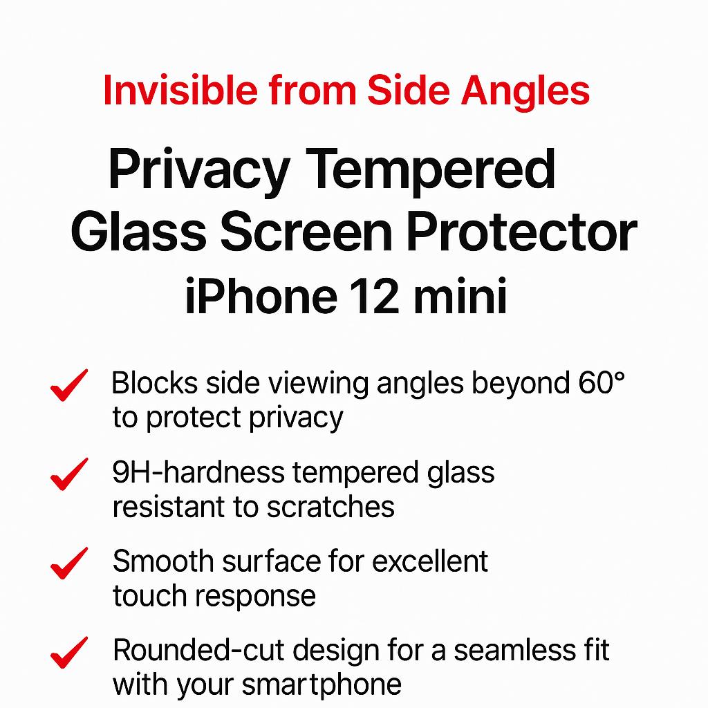 Made in Korea iPhone 12 Mini Privacy Screen Protector