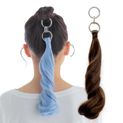On Nippon TV Wig Ponytail Ring 2type Point Wig Curl Type Haze Blue [Introduced ZIP!] B. HBm. wgt813-B-HBm