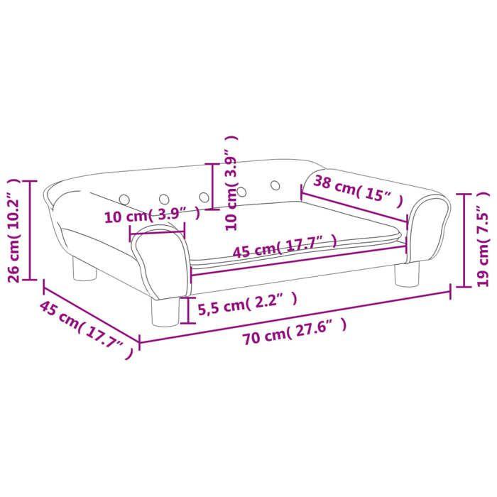 VidaXL Children's Sofa Brown 70x45x26 Cm Velvet, Mini Sofa, Mini Sofa Chair, Mini Sofa for Children, Sofa of 3196405