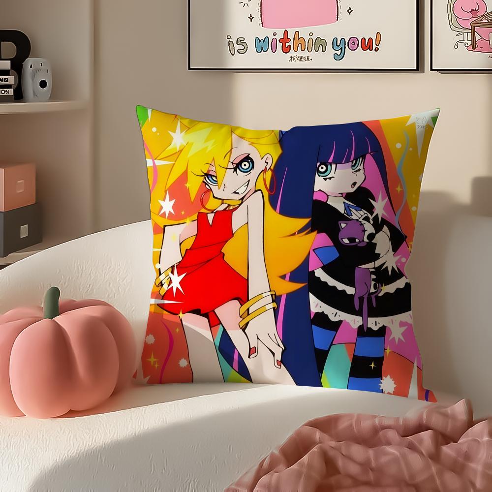 

Japanese Anime PPanty Stocking with Garterbelt Cushion Cover Pillowcase Short Plush Invisible zipper Room Sofa Cushion Cover 30X30cm