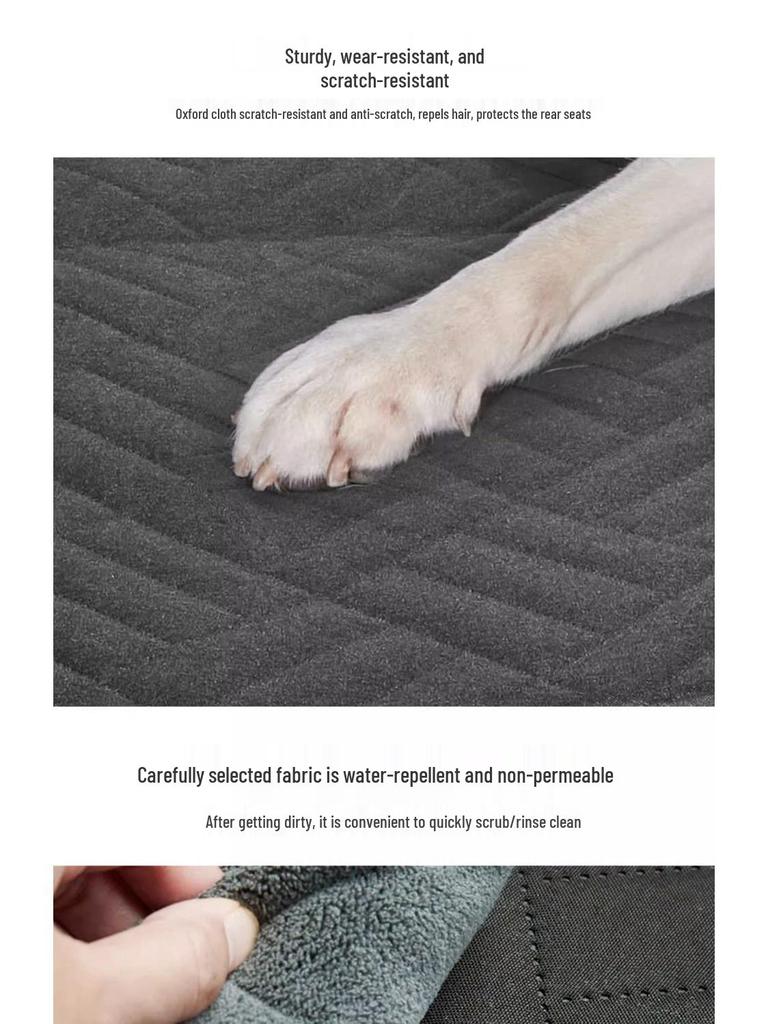 Verdickte belastbare Rücksitz-Hundematte: Reise-Doppelmatte und Hundenest