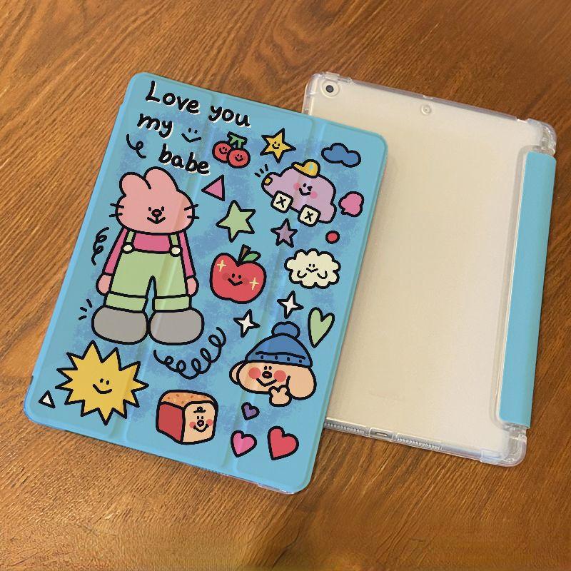 

Чехол для iPad Air 5, новый высококачественный чехол из ТПУ с милым узором для iPad для iPad 2022 gen10 10,9 Air1/2/3 mini6/5/4 pro12.9 с подставкой для карандашей ipadPro2022 (11)