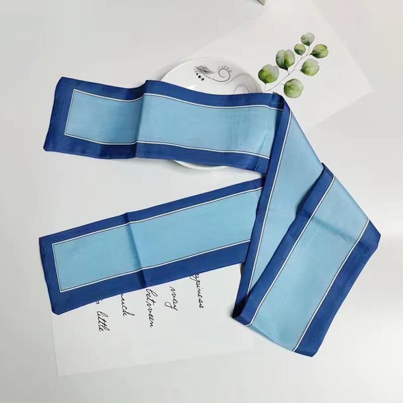 Korean Style Silk Scarf and Hairband Set - Versatile Women's Accessory for Summer