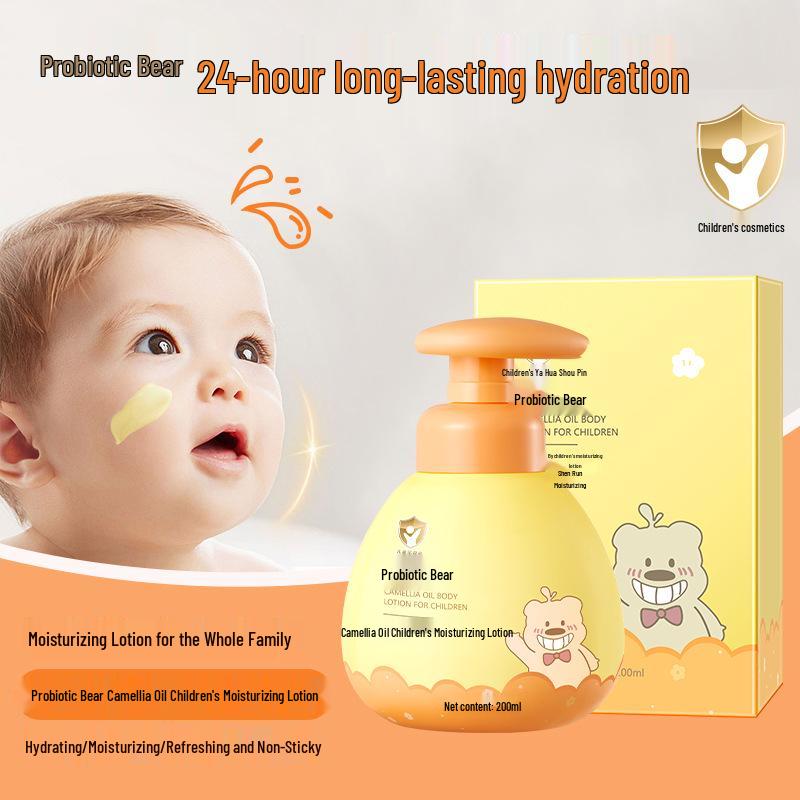 Camellia Oil Probiotic Children's Moisturizing Lotion - Hydrating & Nourishing Face and Body Cream