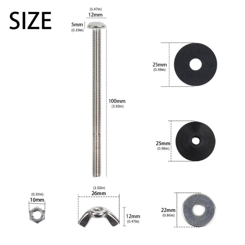 Toilet Tank To Bowl Bolts Kits Heavy Duty Waterproof Toilet Tank Bolts Replacement Toilet Water Tank Part Easy to Use