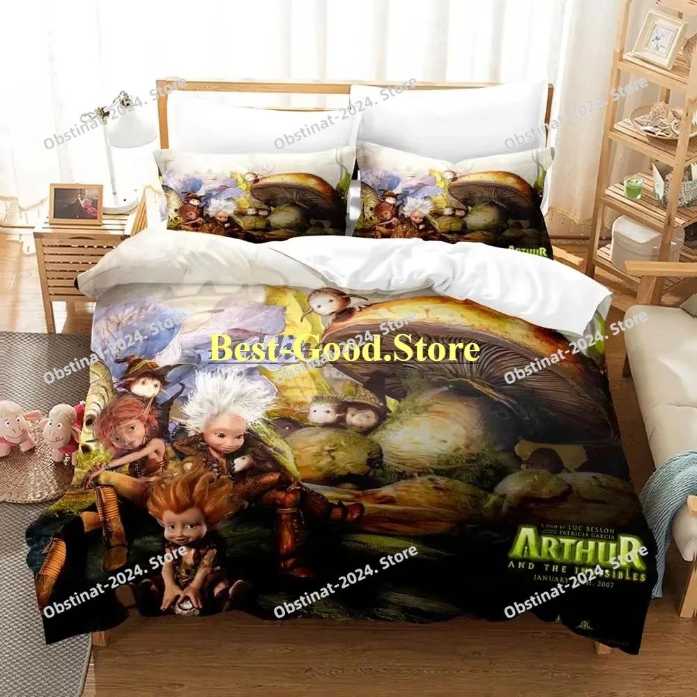 Arthur et les minimoys Set Singolo Matrimoniale Ful Quen King-Size Dimensioni Dimensioni Set Biancheria da Letto Aldult Camera da Letto Bambino Set Copripiumino Lenzuolo