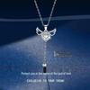 Korean Style S925 Sterling Silver Dainty Diamond Necklace with Rhinestone Box Chain